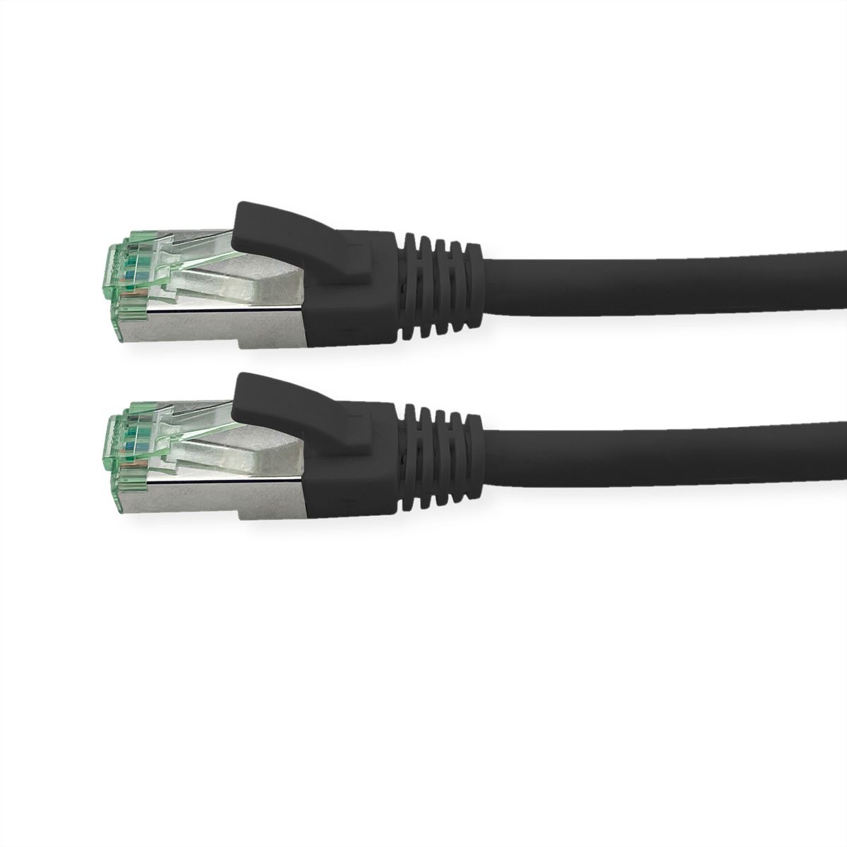 ROLINE RM Patchkabel Cat.6A S/FTP (PiMF), zwart, 15 m