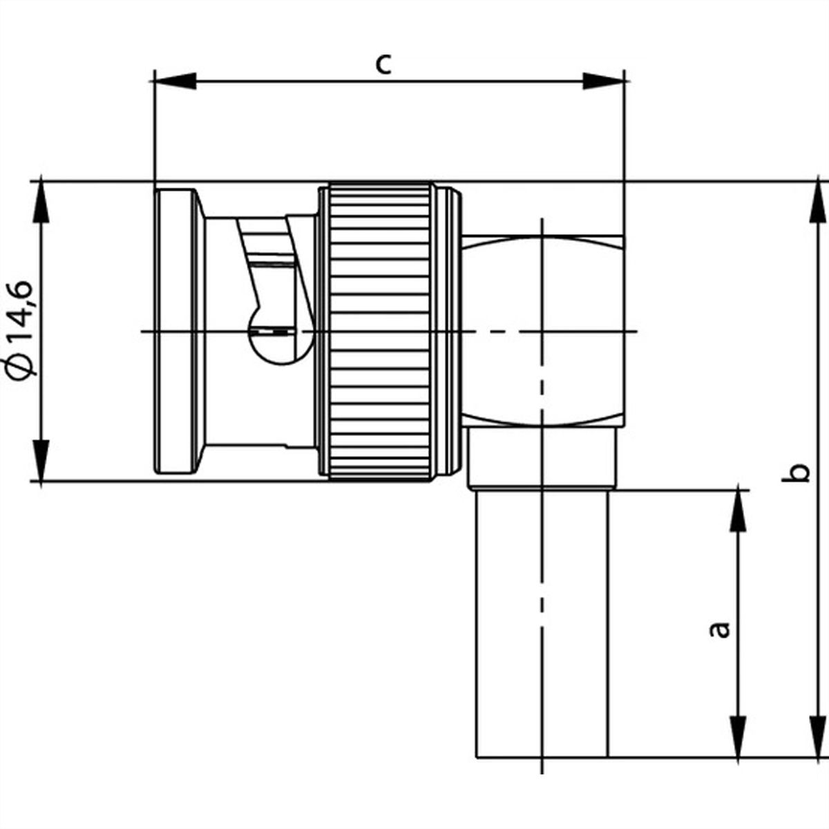 TELEGÄRTNER BNC-Winkelstecker 75 Ohm