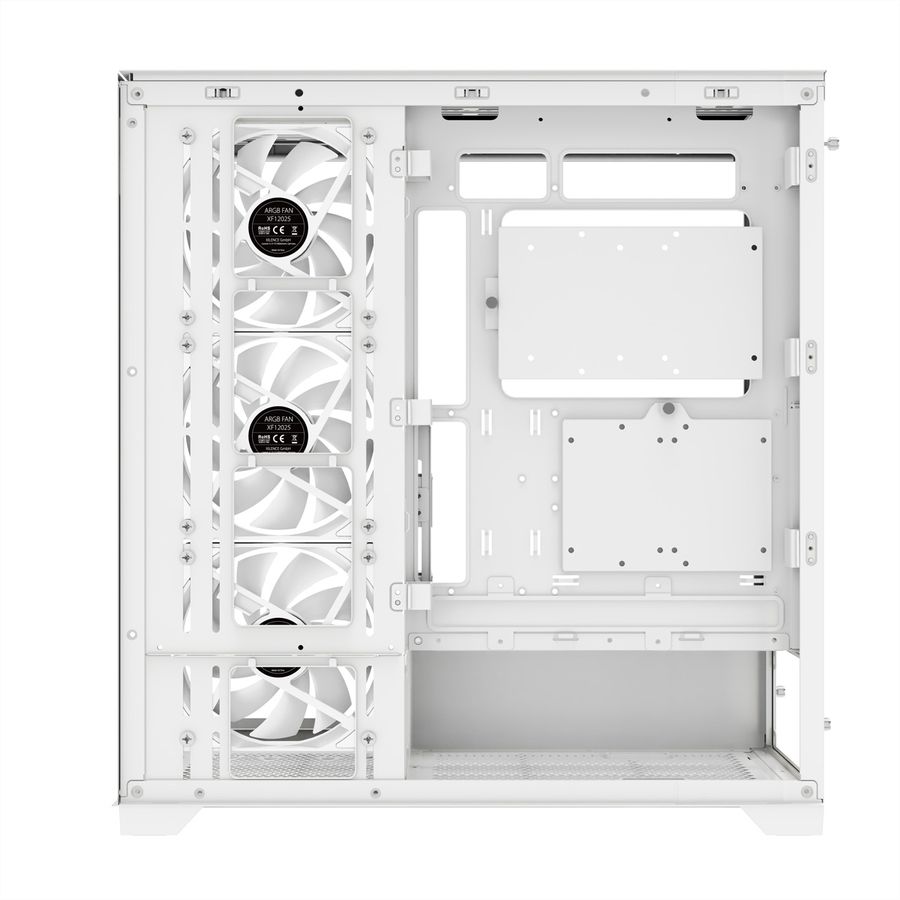 XILENCE Xilent Gleam X818.W.ARGB Gaming ATX PC-behuizing wit, RGB ATX Midi Tower