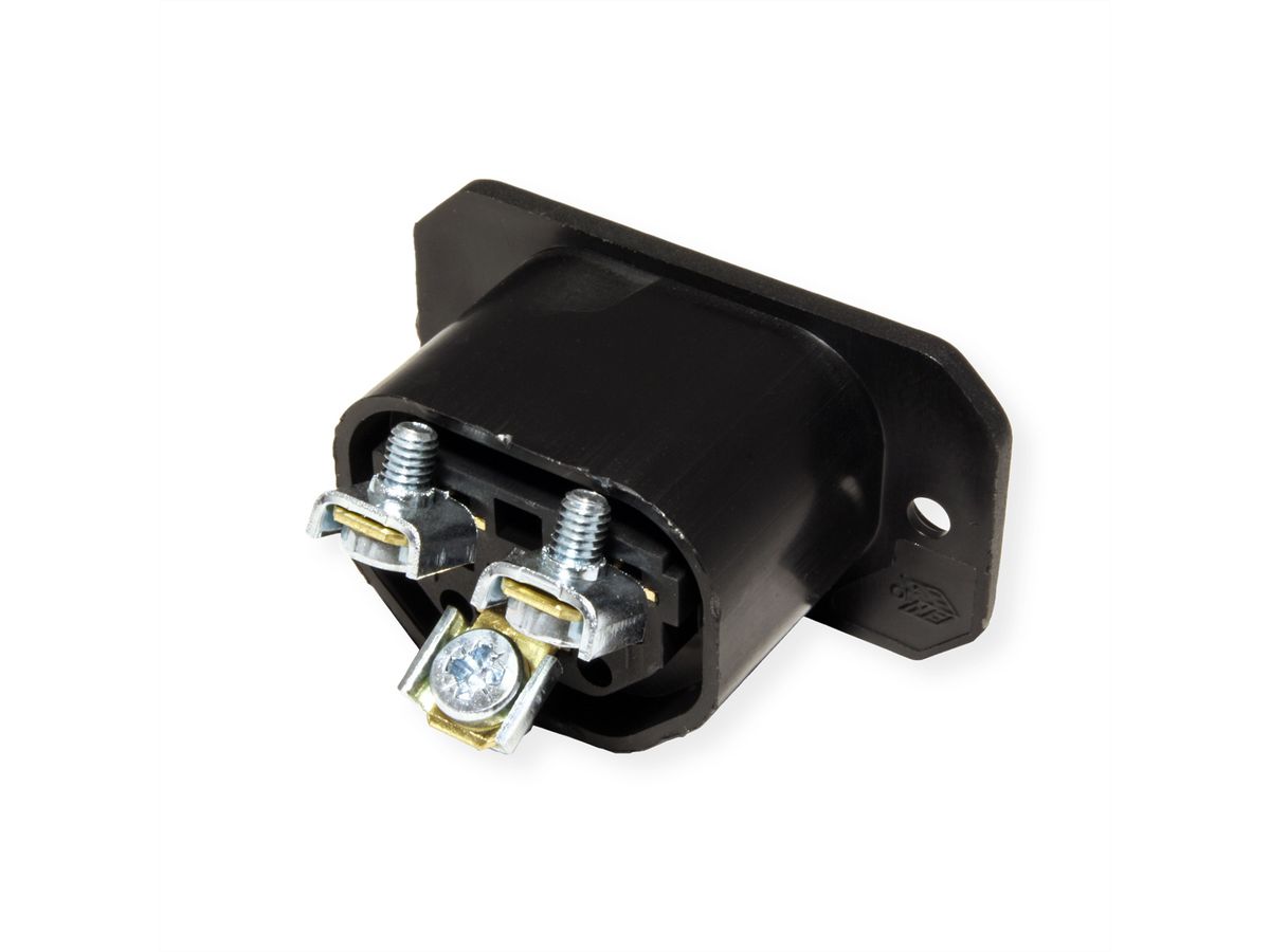 BACHMANN IEC320 C13 socket outlet, with screw connections black