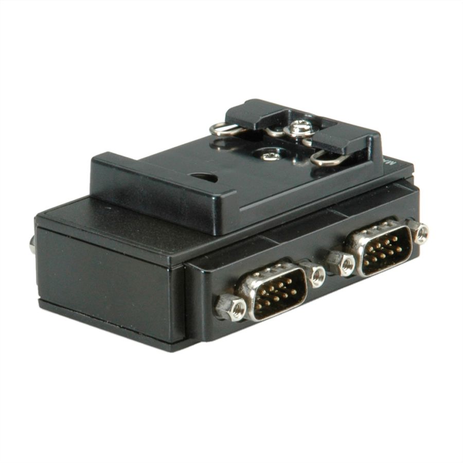ROLINE USB 2.0 to RS232 Adapter, for DIN Rail, 4 Ports