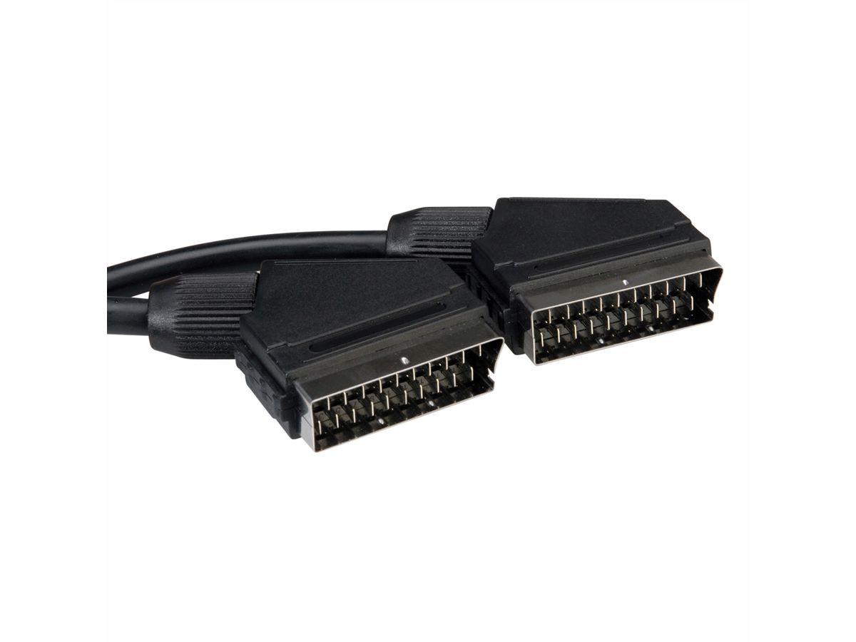 Scart videokabel M/M, zwart, 2 m