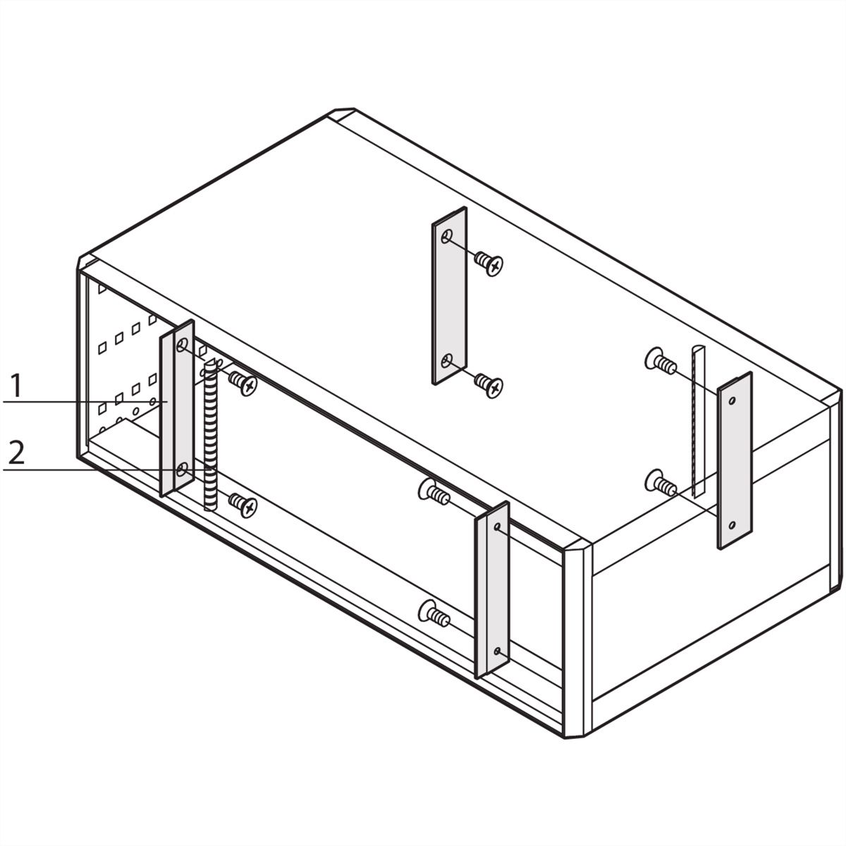 SCHROFF RatiopacPRO EMC Shielding Kit, Front Panel to Side Panel, 6 U
