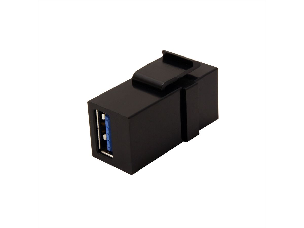 VALUE USB 3.2 Gen 1 Keystone Module, 1pc/set, black