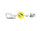 ROLINE USB2.0 Type C-kabel, C - B, M/M, zwart, 4,5 m