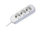 BACHMANN SMART multiple socket outlet 3x earthing contact, white, 1.5 m