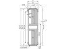 SCHROFF Insteekeenheid met frame Achterpaneel, uitsparing voor een connector, 6 HE, 8 PK
