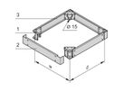 SCHROFF Eurorack Base/Plinth, Glad, 100H 600W 600D