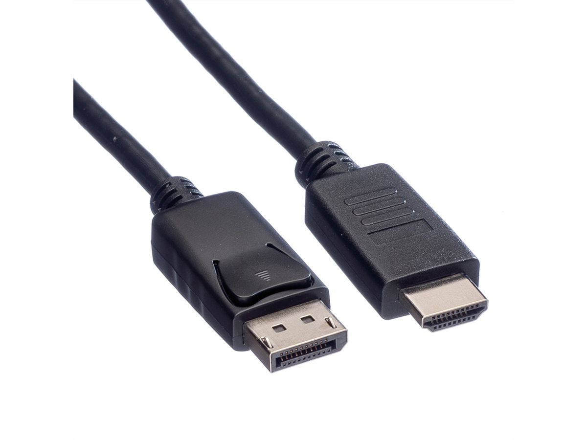 ROLINE GREEN DisplayPort Kabel DP - HDMI, M/M, zwart, 1 m