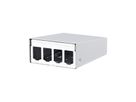 METZ CONNECT module opbouwbehuizing 4 poort zuiver wit RAL9010