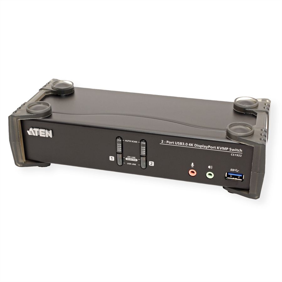 ATEN CS1922 2-poorts USB 3.0 4K DisplayPort KVM switch