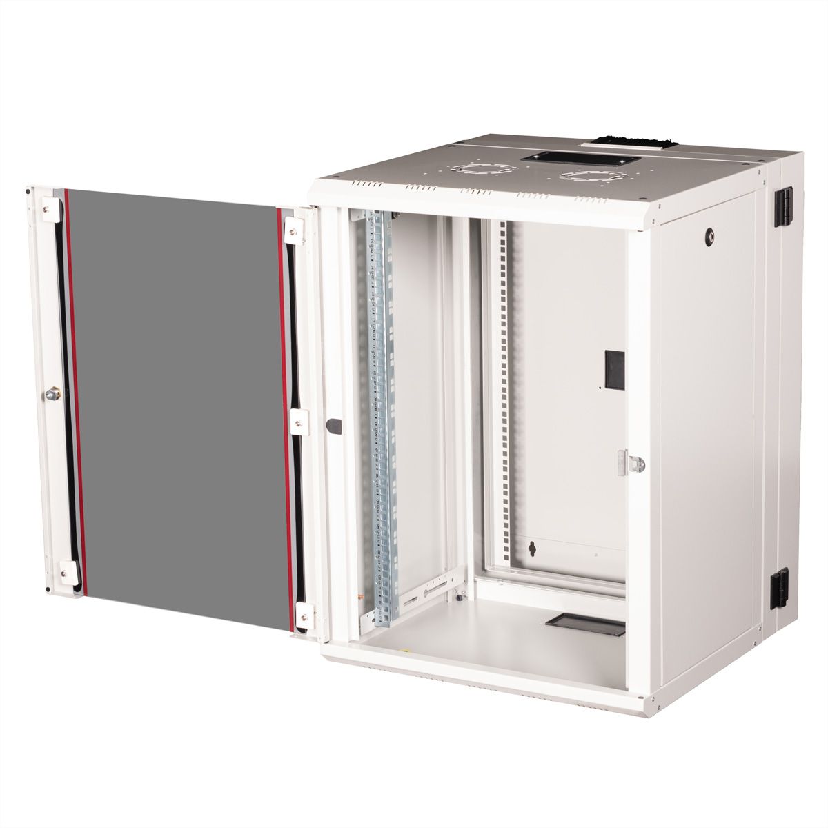 ROLINE 19-inch wall-mounted housing Pro 16 U, 600x600 WxD two-part swivelling grey