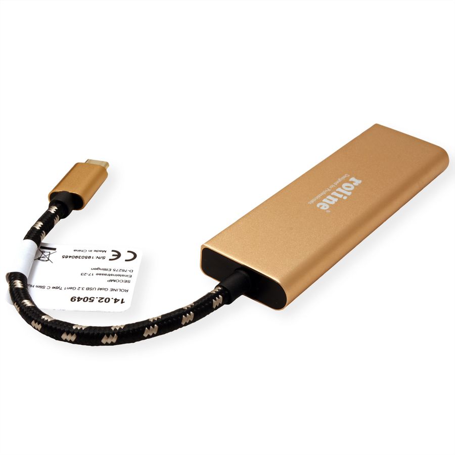 ROLINE GOLD USB 3.2 Gen 1 Hub, 4 poorts, type C aansluitkabel