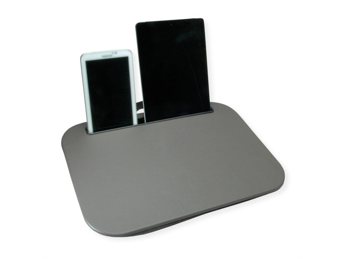 VALUE schootblad / laptop-/tabletblad met kussen, grijs