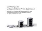 BACHMANN ELEVATOR 1x earthing contact, 1x CAT6, 1x USB 3.0, Stainless steel