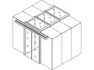 SCHROFF Aisle Containment Sliding Door, Manual, 1200W, RAL 7021