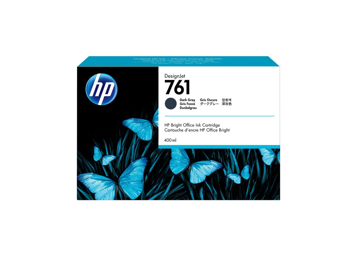 HP 761 donkergrijze DesignJet inktcartridge, 400 ml