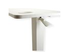 ROLINE Gas Spring Side Table / Workstation, height adjustable, white