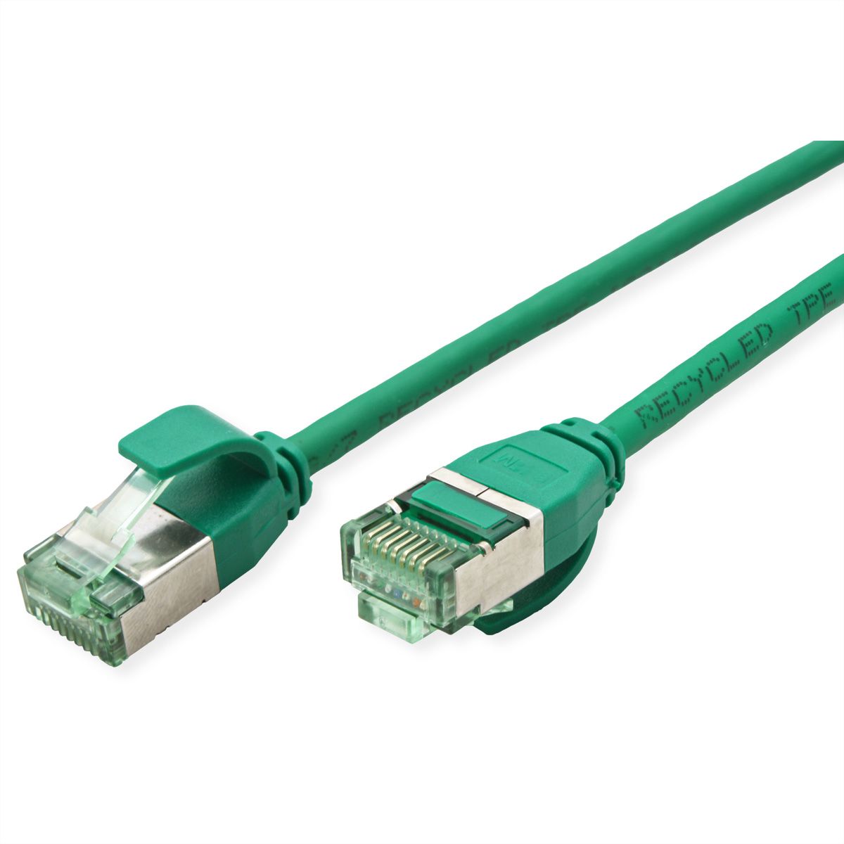ROLINE RM U/FTP DataCentre patchkabel Cat.6A (Klasse EA), extra dun, groen, 0,15 m