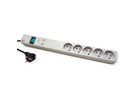 BACHMANN stekkerdoos, 1U 5x UTE, Schakelaar, overspanningsbeveiliging & filters