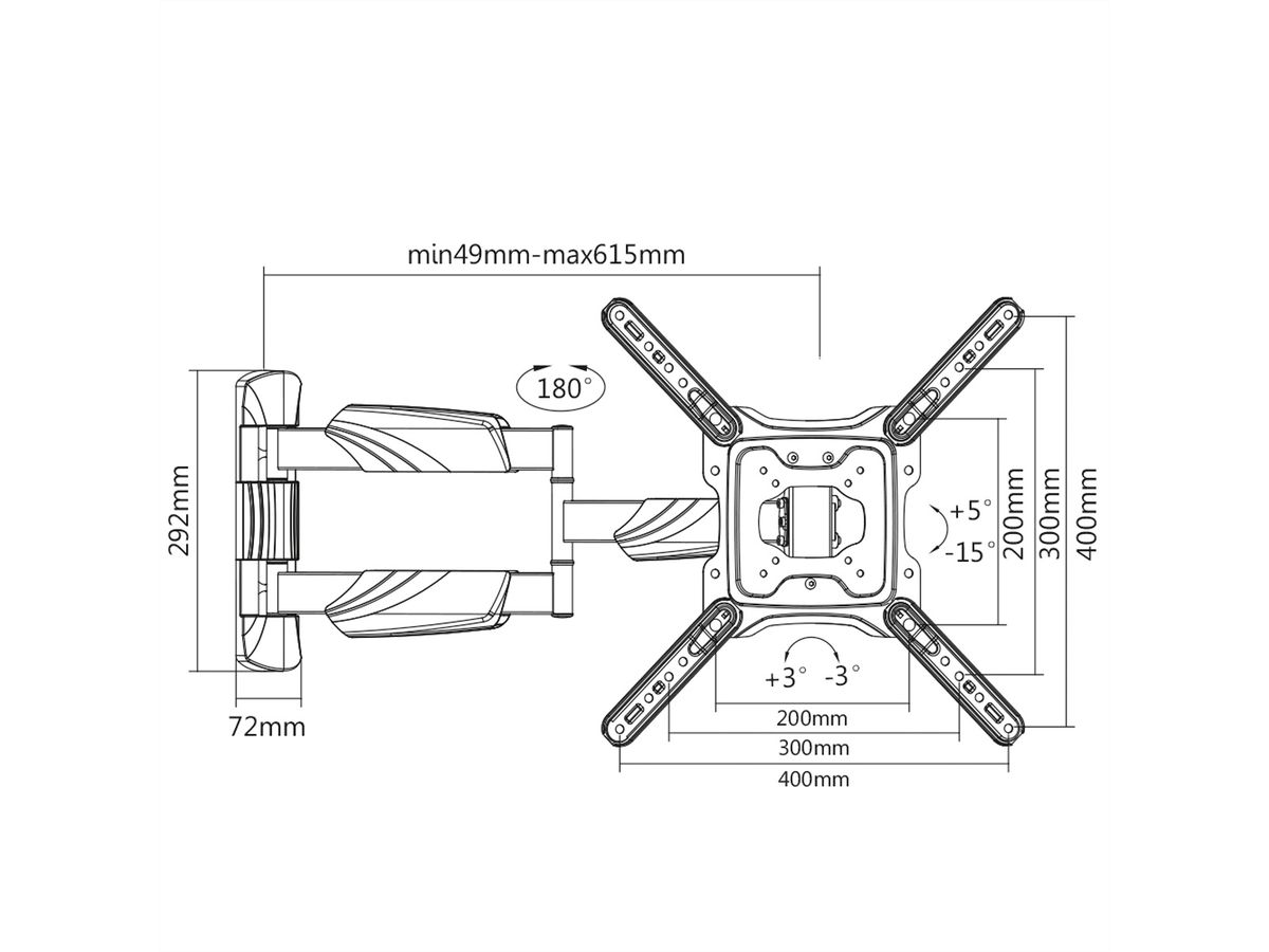 VALUE LCD/TV Wall Mount, 4 Joints