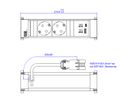 BACHMANN POWER FRAME 2xCEE7/3 1xUSB A/C 22W 0.2m GST18