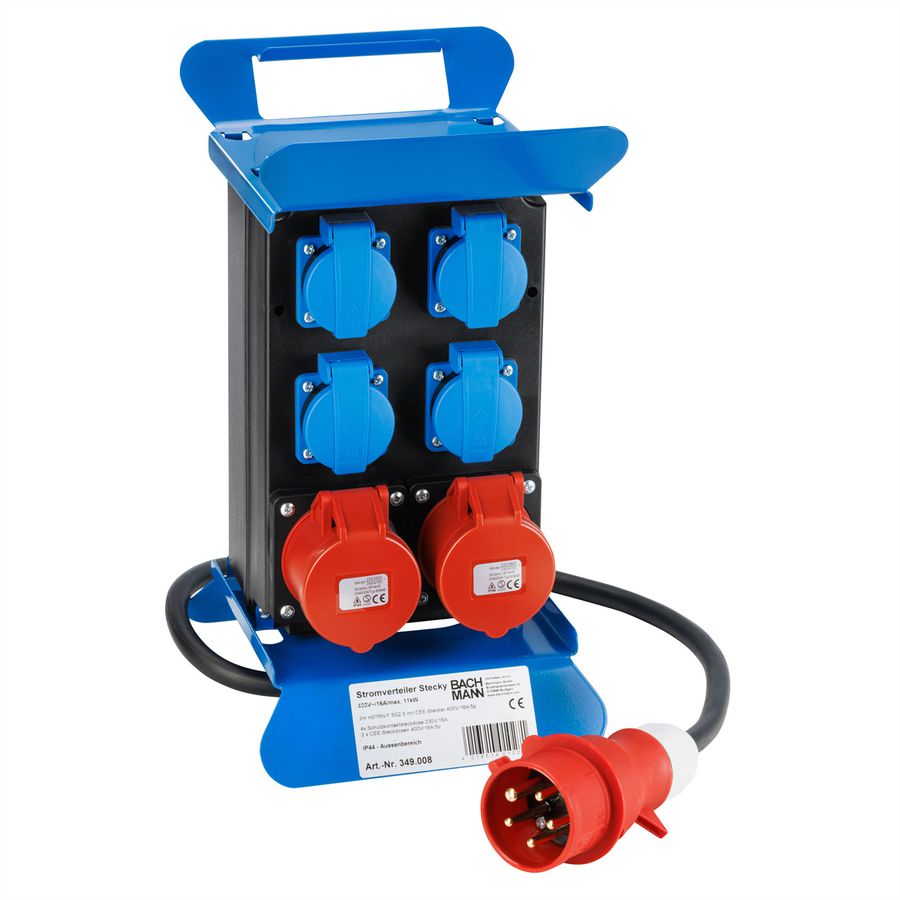 BACHMANN power distributor Stecky 400V CEE, 2x16A 5p400V 4xprotective contact