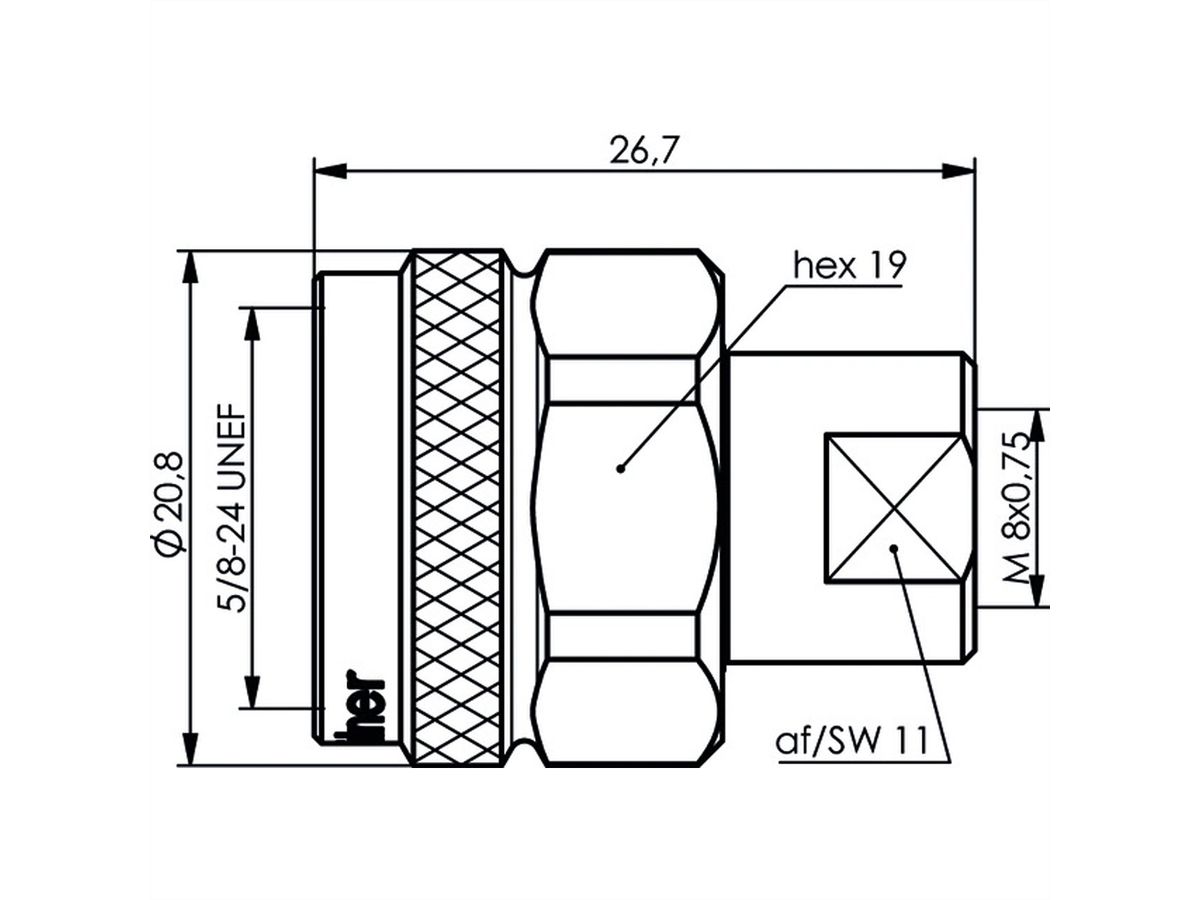 TELEGÄRTNER Adapter N-Stecker / FME-Stecker