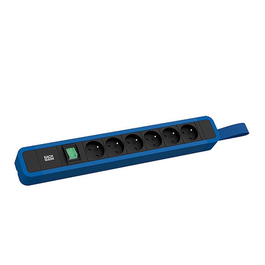 BACHMANN PRIMO 2 6xUTE 1xswitch with loop 2.0m CEE7/7 RAL5010