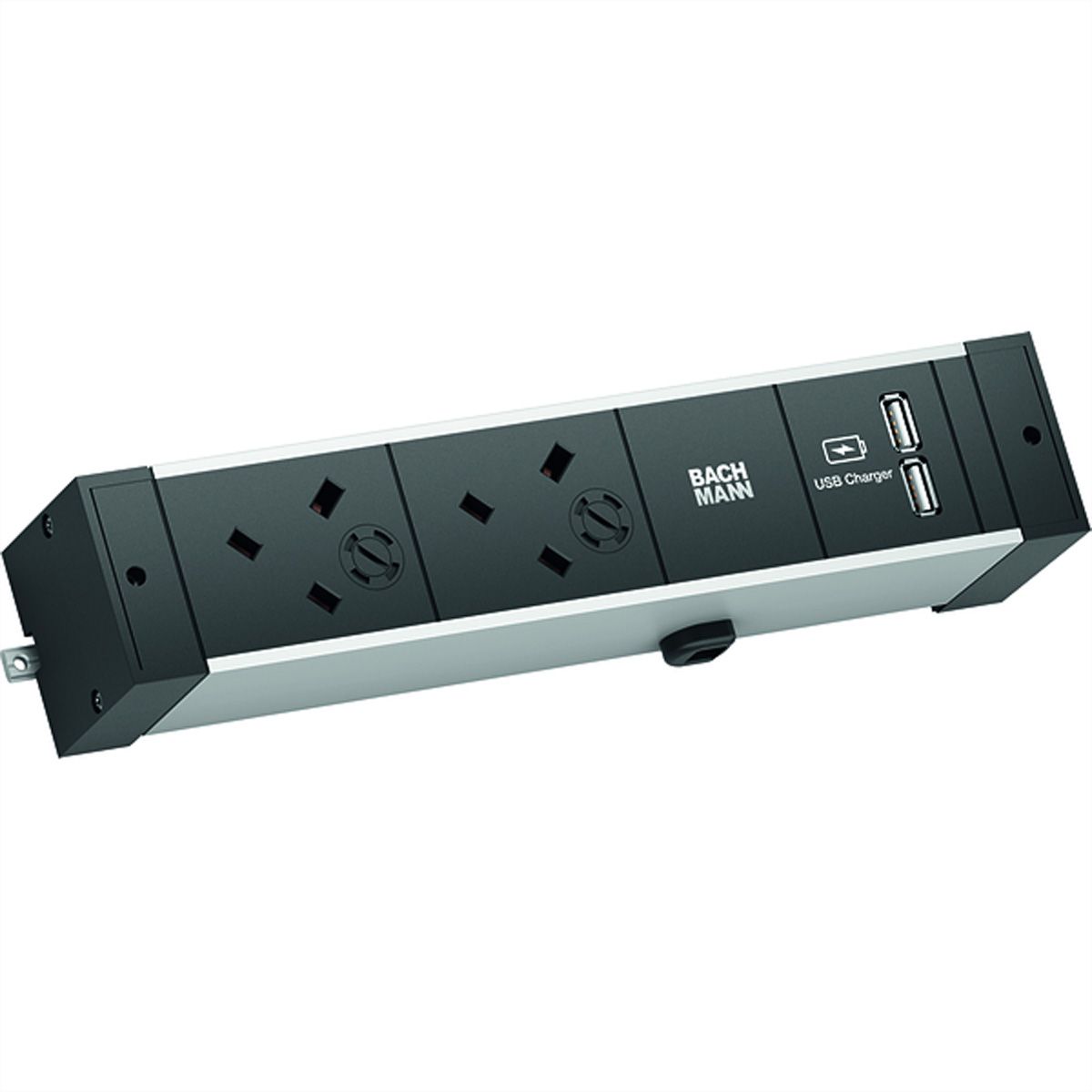 BACHMANN DESK RAIL 2xUK USB Charger, 2.0m GST18 United Kingdom