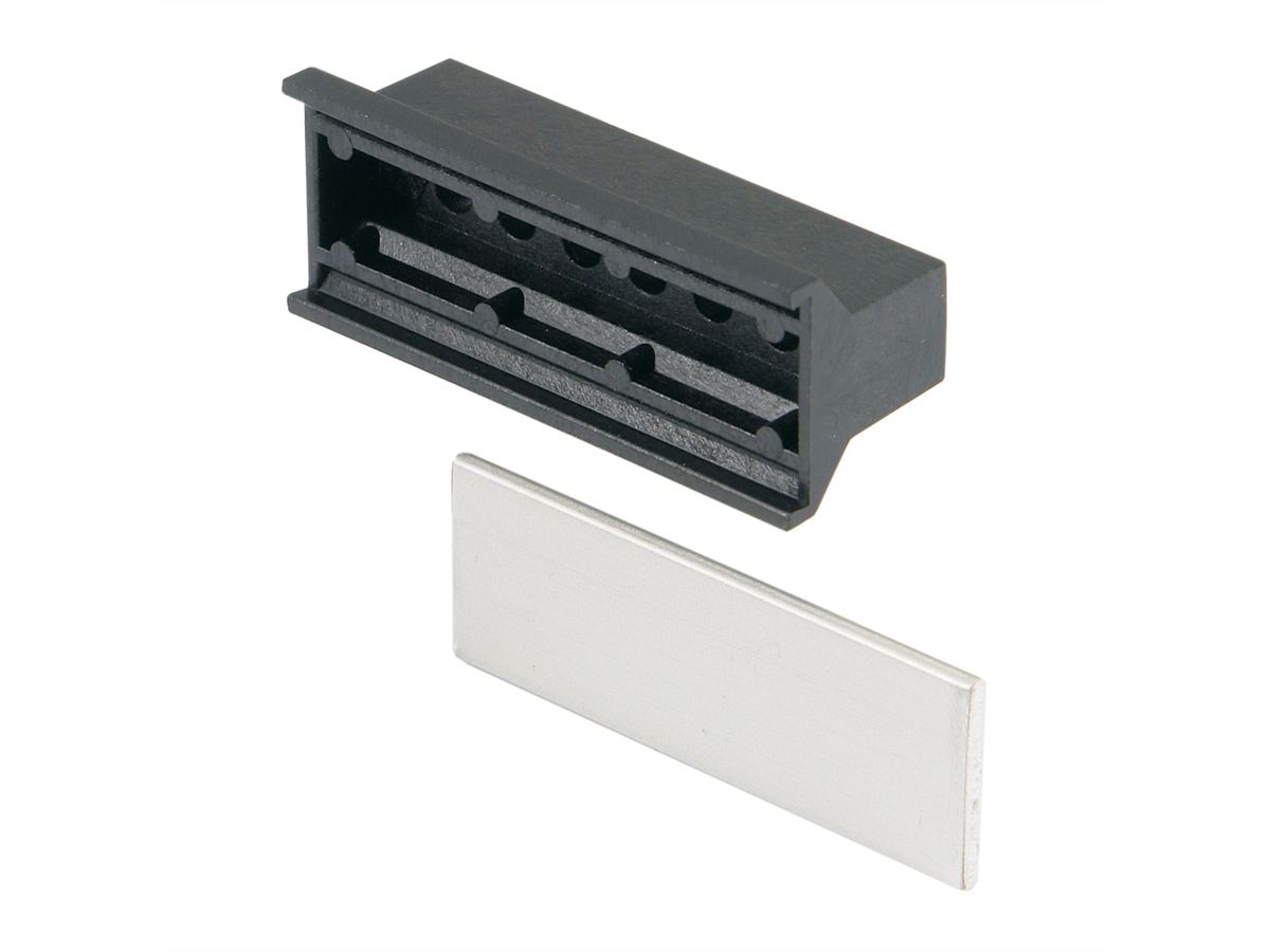 SCHROFF Statische handgreep kunststof trapeziumvormig, zwart, 12 pk