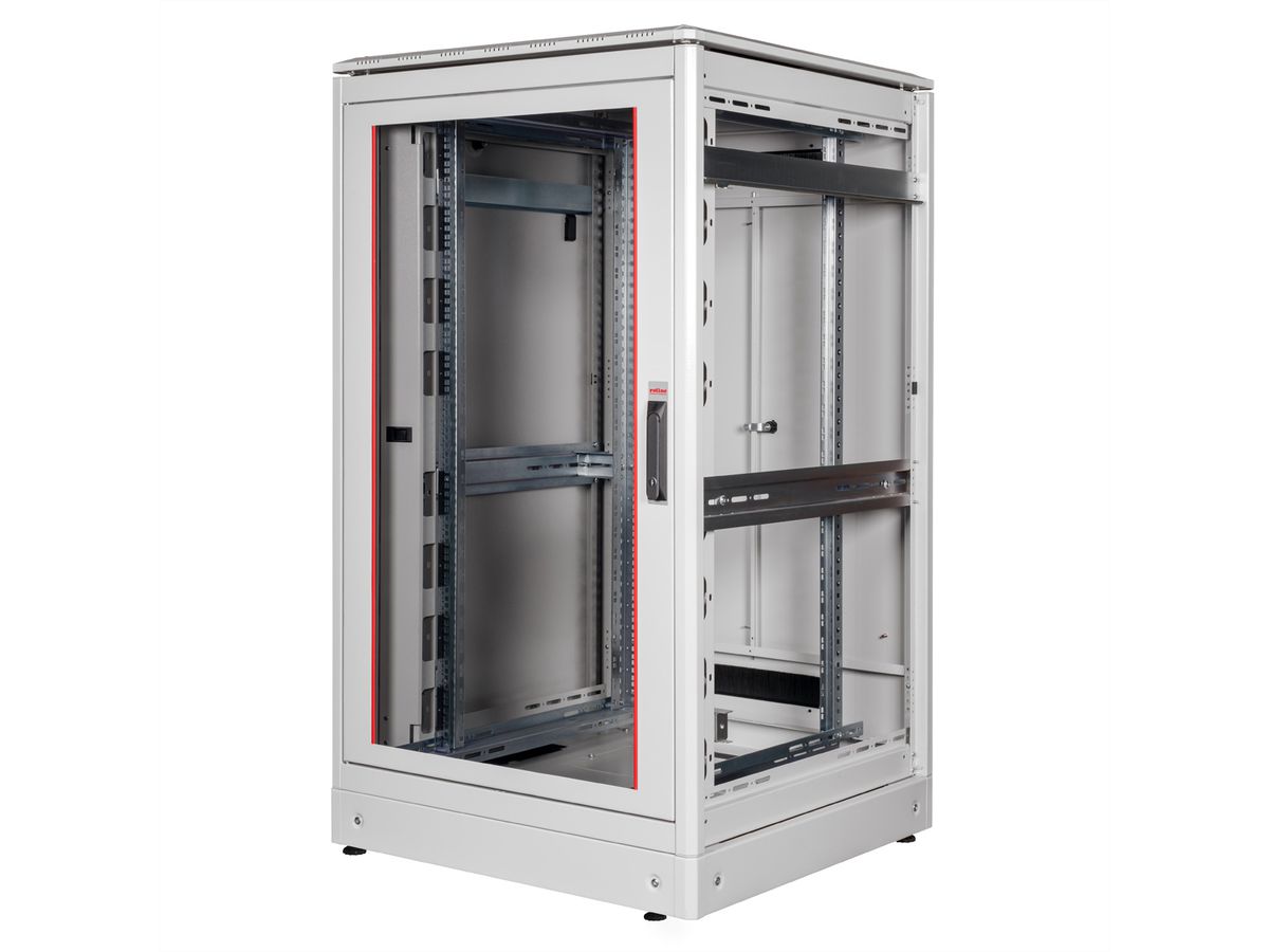 ROLINE 19-inch netwerkkast Pro 26 U, 800x800 BxD Glazen deur grijs