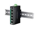 TRENDnet TI-PELC50 5-Port Ethernet PoE+ Industrial DIN-Rail Mini Switch