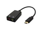 VALUE USB type C - 2x 3,5mm Audio Adapter, Male/Female, 0,13 m
