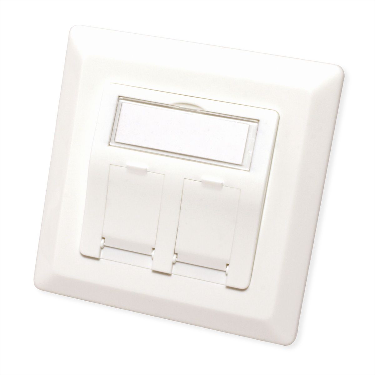 ROLINE Flush Mount Wall Oulet for Keystones, 2-port