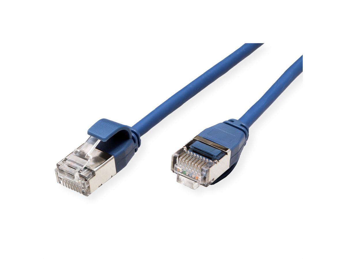 ROLINE F/UTP DataCenter Patchkabel Cat.6A (Class EA), LSOH, extra dun, blauw, 3 m