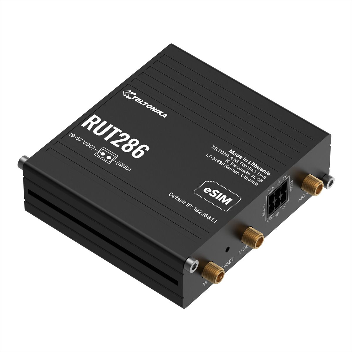 TELTONIKA RUT286 CAT 4 LTE Router eSIM