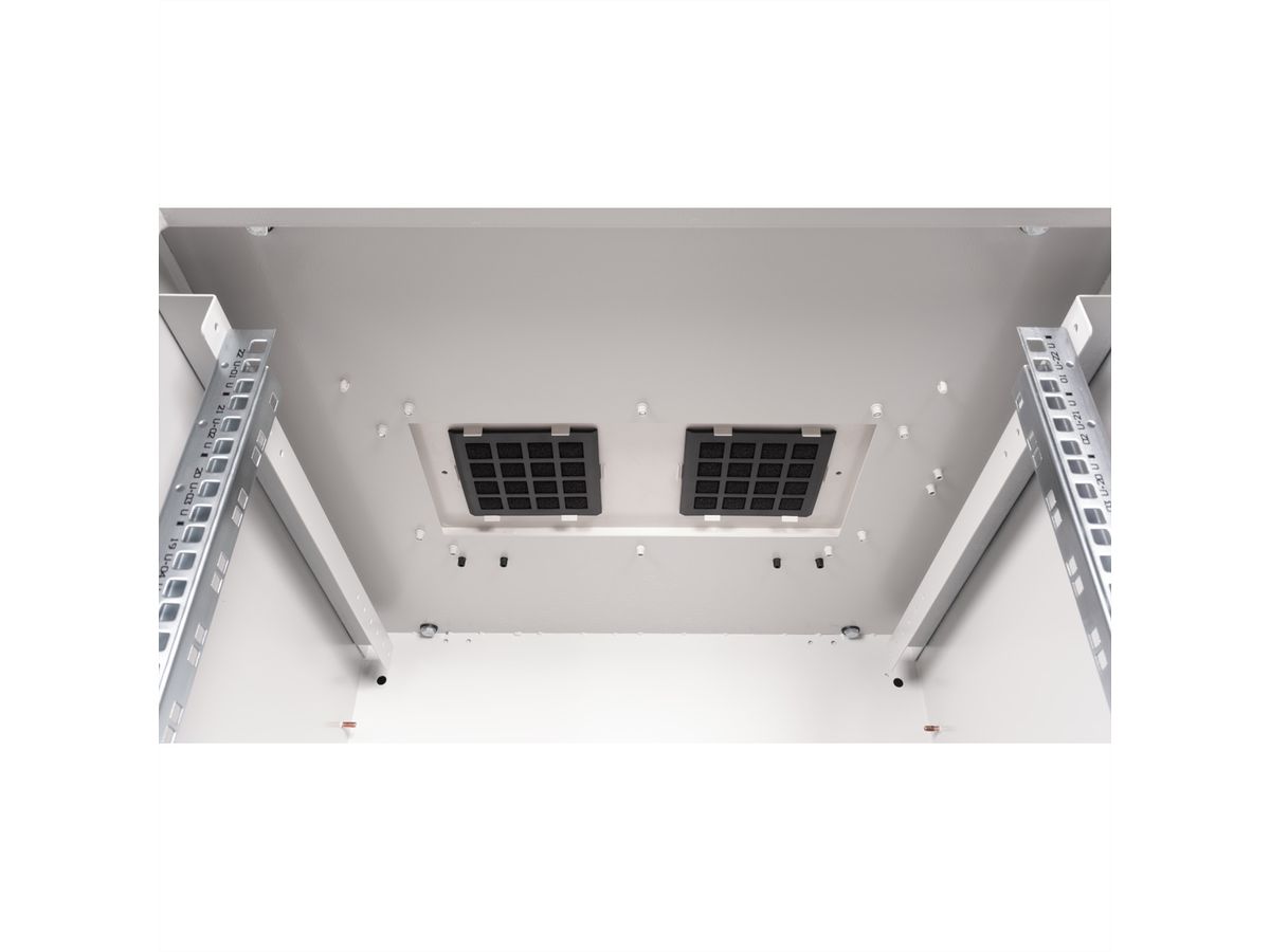 ROLINE 19-inch wandbehuizing Pro 22 U , 600x600 BxT IP55 buiten grijs
