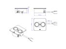BACHMANN TWIST 2 1xCEE7/3 1xUSB A/C 22W 2,0m AEH RAL9010 30GE angular
