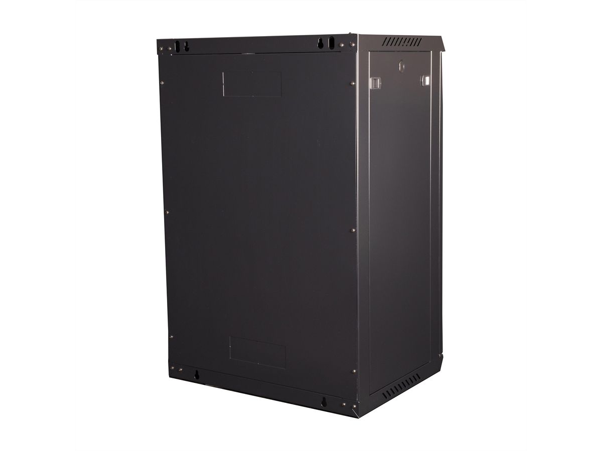 VALUE 19-Zoll Wandgehäuse 18HE, 600x450mm schwarz, Bausatz