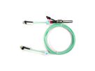 saCon glasvezel LED patchkabel duplex 50/125µm OM3, LC/LC, turkoois, 3 m