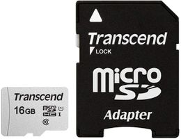 Transcend microSD Card SDHC 300S 16GB with Adapter