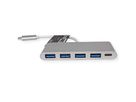 ROLINE USB 3.2 Gen 1 Hub, 4-voudig, type C-aansluitkabel, met 1 PD-poort
