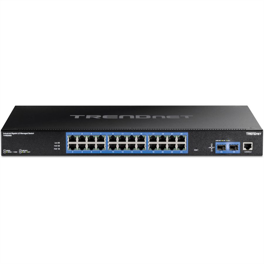 TRENDnet TI-RG262i Rackmount Switch, 26-poorts industriële Gigabit L2 Beheerd