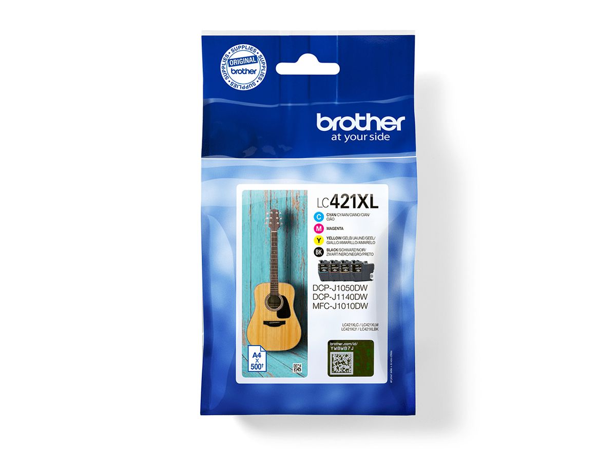 Brother LC421XLVAL inktcartridge 1 stuk(s) Origineel Zwart, Cyaan, Magenta, Geel