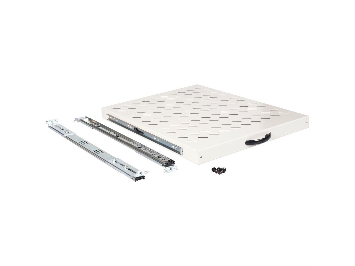 ROLINE 19-inch plank 1 U , Uitschuifbaar 550mm diep 25 kg grijs