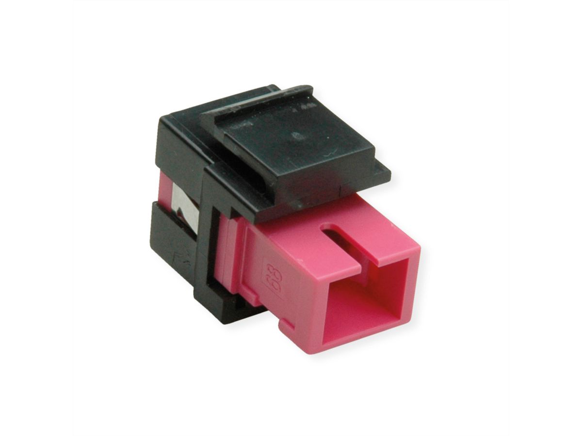 ROLINE Fiber Optic Keystone Jack, SC Simplex, Multimode, OM4