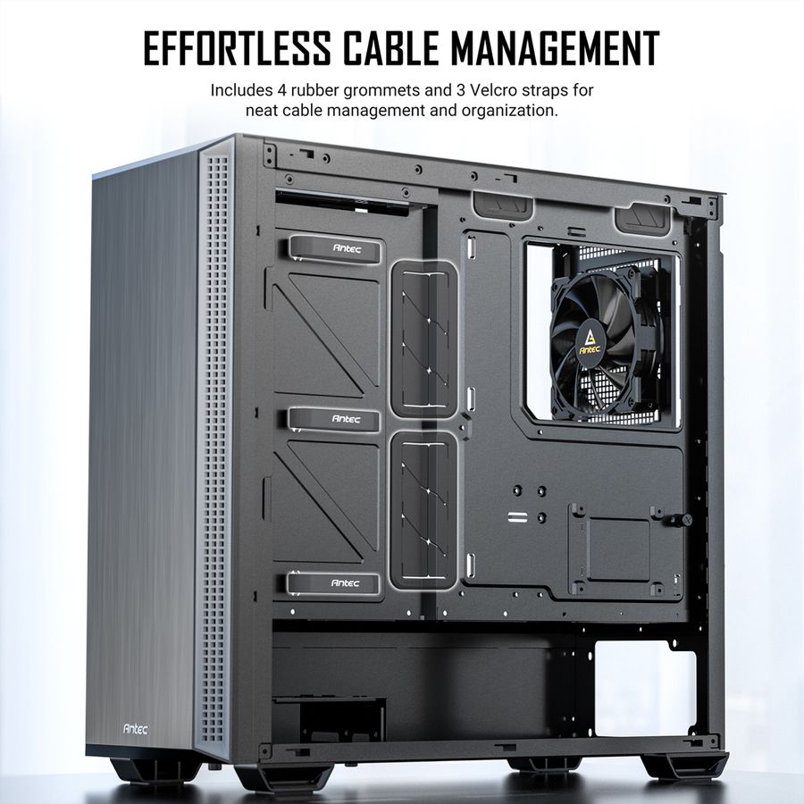 ANTEC Performance P7S Mid Tower ATX M-ATX ITX PC Gehäuse, silberfarben