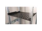 ROLINE 19-inch plank 1 U 400 mm diep, 15 kg draagvermogen zwart