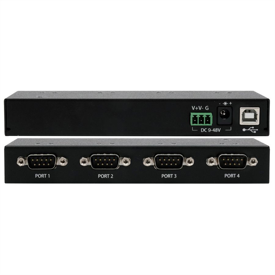 EXSYS EX-13074HM USB 2.0 naar 4 x seriële RS-232 poorten metalen behuizing FTDI chipset